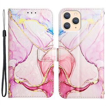 For iPhone 11 Pro 5.8 inch YB Pattern Printing Leather Series-5 Anti-fall Marble Pattern PU Leather Case Wallet Stand Mobile Phone Cover