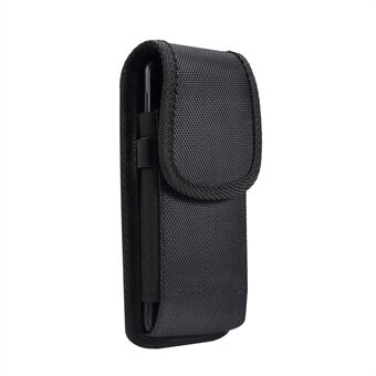 Universal Clip Oxford Doek Opknoping Heuptas Kaarthouder Tas Mannen Mobiele Telefoon Case voor 4.7-5.0 Inch Smartphones - Zwart