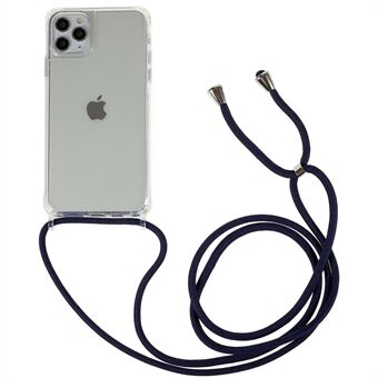 TPU + acryl achterkant voor iPhone 11 Pro 5,8 inch transparant telefoonhoesje met verstelbaar koord