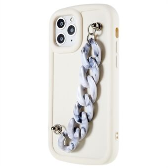 TPU-telefoonhoes voor iPhone 11 Pro 5,8 inch mat afgewerkt profiel telefoonhouder met armbandketting