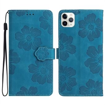 Voor iPhone 11 Pro Flowers Imprint Flip Stand Phone Case PU lederen portemonnee Shockproof Cover