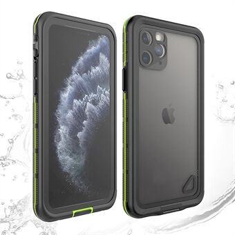 TPU + PC + PET onderwaterduikhoes voor iPhone 11 Pro IP68 waterdichte snorkeltelefoonhoes - zwart / groen
