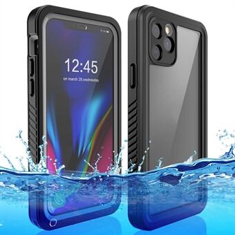 FS-serie voor iPhone 11 Pro IP68 waterdichte en stofdichte behuizing met een doorzichtig achterpaneel voor volledige bescherming van het hele toestel.