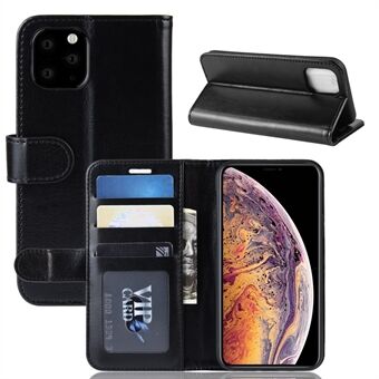 Crazy Horse PU Leather Stand Wallet Flip Phone Case for iPhone 11 Pro Max 6.5 inch (2019)
