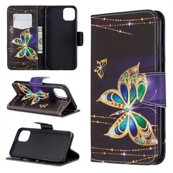Cross Texture Pattern Printing Wallet Stand Leather Case for iPhone 11 Pro Max 6.5 inch (2019)