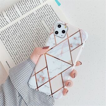 Geometric Stitching Marble Pattern IMD TPU Back Case for iPhone 11 Pro Max 6.5 inch (2019)