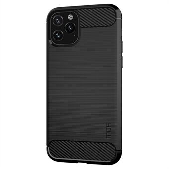 MOFI Brushed Phone Case for iPhone 11 Pro Max 6.5 inch, Carbon Fiber Texture Drop-proof TPU Cover