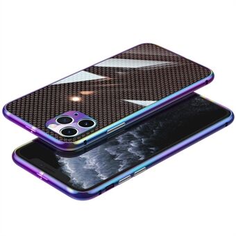 Voor iPhone 11 Pro Max 6.5 inch Steel met koolstofvezel aramidevezel achterkant film en metalen lensbeschermer: