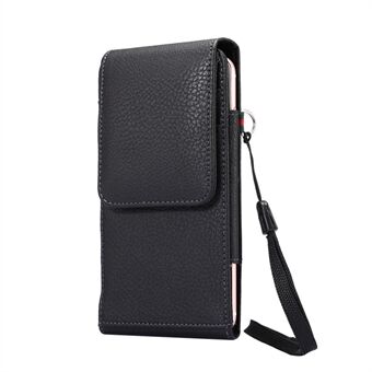 Kaartsleuf Litchi Leather Holster Cover voor iPhone 8 Plus / Samsung Galaxy S9 + / Note 8 / Huawei Mate 9 etc., Afmeting: 16.5 x 8.1 x 1.5 cm