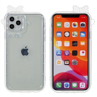 Voor iPhone 11 Pro Max 6.5 inch Monster Lens Frame Serie Straight Edge Anti-drop TPU Case Clear Phone Cover: