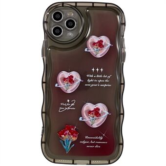 Voor iPhone 11 Pro Max 6.5 inch Patroon Gedrukt Golfvormige Edge Case Anti-slijtage Zachte TPU Goed beschermde Telefoon Cover