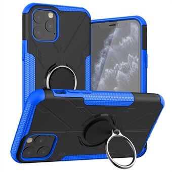 Voor iPhone 11 Pro Max 6.5 inch Ring Kickstand Design Drop-proof Case PC + TPU Phone Back Cover