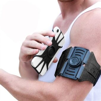 VUP afneembare 360 ​​graden draaibare telefoonhouder armband voor wandelen fietsen hardlopen joggen - zwart