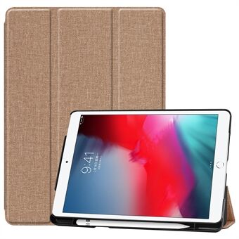 Jeans Stof Textuur Stand PU-lederen tablethoes met pennensleuf voor iPad 10.2 (2021) / (2020) / (2019)