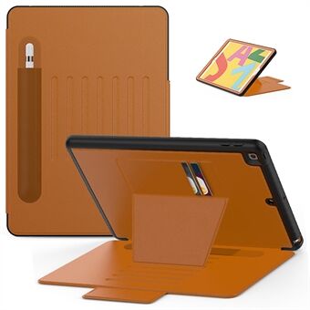 Creative magnetische multi-angle Stand kaarthouder lederen tablethoes met stylussleuf voor iPad 10.2 (2020) / (2019)