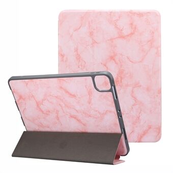 Marmerpatroon Drievoudige Stand Auto Wake / Sleep lederen tablethoes met pennensleuf voor iPad Pro 11-inch (2021) / (2020) / (2018)