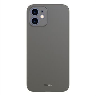 BASEUS Precise Hole Opening Wing Series Ultradunne Matte PP Phone Cover voor iPhone 12 mini - Transparant zwart
