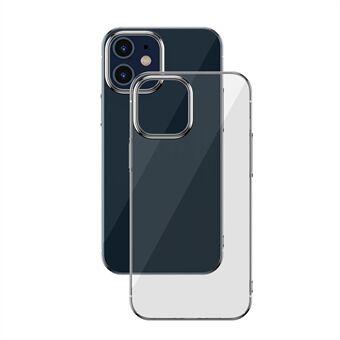 BASEUS Glitter Series Plating Hard PC Mobile Case voor iPhone 12 mini - Zilver