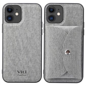 VILI T-Series Afneembare Magnetische Absorptie Portemonnee Lederen Skin TPU Achterkant Case voor iPhone 12 mini 5.4 Inch