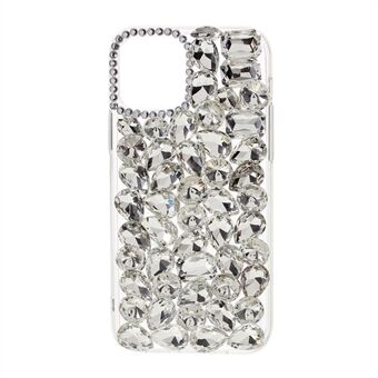 Crystal White Shell Strass Decoratie TPU Mobiele Telefoon Cover voor iPhone 12/12 Pro