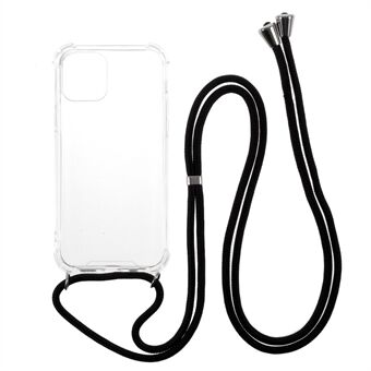 Anti-Drop TPU Bumper Frame Telefoonhoesje met koord voor iPhone 12/12 Pro