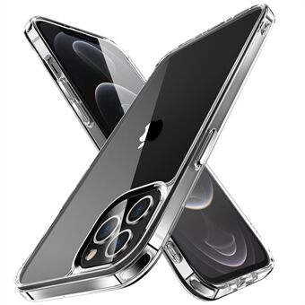 Hybride harde pc-achterkant + zachte TPU-bumper dunne kristalheldere telefoonhoes voor iPhone 12/12 Pro 6,1 inch