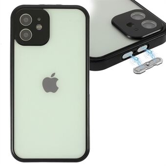 Voorkant gehard glas + harde acryl achterkant met volledige bescherming telefoonhoes Shell voor iPhone 12 6.1 inch