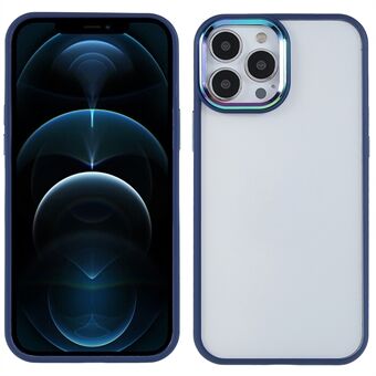 Multicolor galvaniserende metalen camera Lensring Ring achterkant TPU + acryl hybride hoes voor iPhone 12/12 Pro 6,1 inch