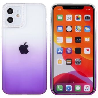 Gradient TPU Phone Case for iPhone 12 6.1 inch, Glitter Design Precise Cutout Back Cover