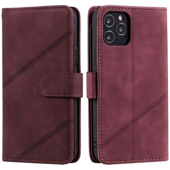 Voor iPhone 12/12 Pro 6.1 inch Folio Flip PU Lederen Stand Cover Bedrukt Mobiel Geval met Meerdere Kaartsleuven en Cash Pocket