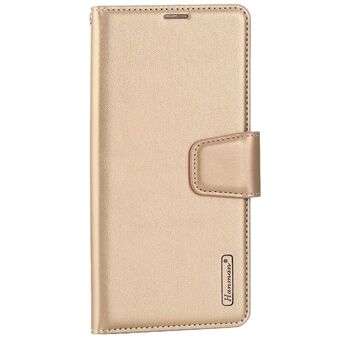 HANMAN Mill-serie voor iPhone 12/12 Pro 6.1 inch Stand Phone Case PU-leer + TPU Scratch Wallet Cover