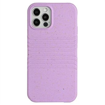 Voor iPhone 12/12 Pro 6.1 inch Beschermende Telefoon Case Volledig Biologisch Afbreekbaar Tarwe Stro + TPU Scratch Smartphone Cover
