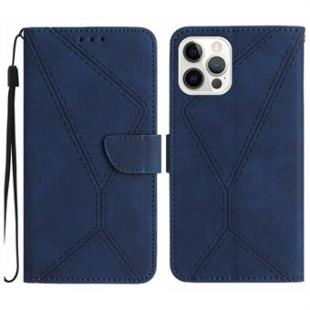 HT05 Wallet Cover voor iPhone 12 / 12 Pro 6.1 inch Skin-touch Volledig verpakte telefoonhoes PU lederen omhulsel
