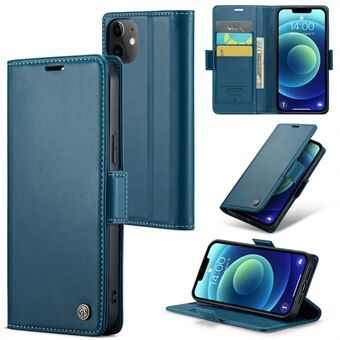 CASEME 023 Serie Voor iPhone 12 6.1 inch / 12 Pro 6.1 inch Litchi Textuur Portemonnee Stand Telefoon Case RFID Blocking Leather Cover