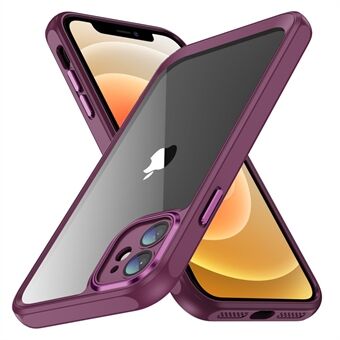 Voor iPhone 12 Clear Phone Case TPU Frame Acryl Back Precieze uitsparingen Telefoonhoes