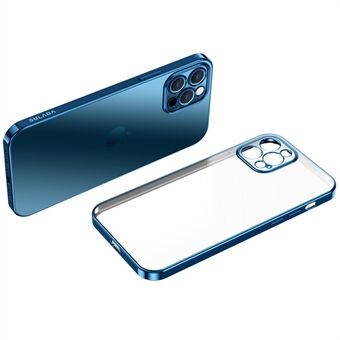 SULADA Natuurlijke Kleur Serie Galvaniseren Metallic Textuur Edge Zachte TPU Case Mobiele Telefoon Cover Protector voor iPhone 12 Pro 6.1 inch