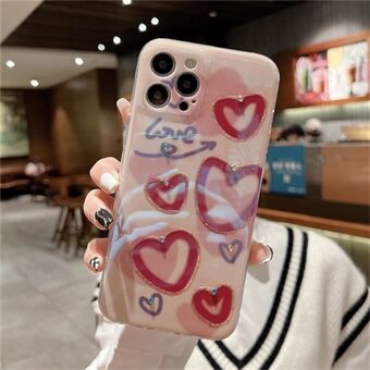 Voor iPhone 12 Pro 6.1 inch IMD Proces Strass Decor Stijlvol Patroon TPU Telefoon Case Anti-drop Shockproof Back Cover