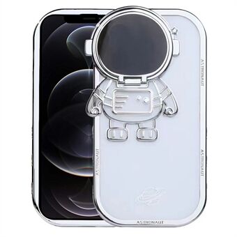 Schokbestendig Hoesje voor iPhone 12 Pro 6.1 inch Anti-Drop Spaceman Design TPU Telefoonhoes met Camera Lens Cover