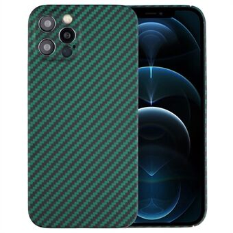 Voor iPhone 12 Pro 6.1 inch Precieze uitsparing Koolstofvezel / Golvende textuur Aramidevezel Achterkant beschermhoes