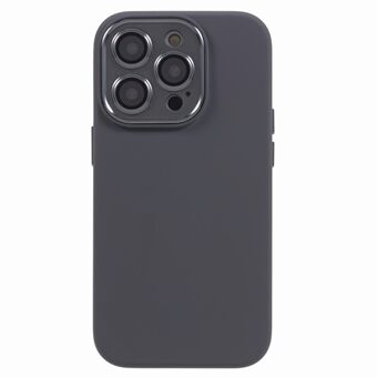 Voor iPhone 12 Pro 6.1 inch Metaal + Gehard Glas Lens Guard Vloeibare Siliconen + PC Telefoon Case Anti-drop Cover