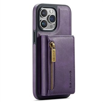 DG.MING M5-serie case voor iPhone 12 / 12 Pro, drievoudige portemonnee van PU+PC+TPU telefoonhoesje.