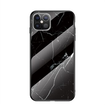 Marble Grain Pattern Gehard Glas PC + TPU Hybrid Case voor iPhone 12 Pro Max 6,7 inch