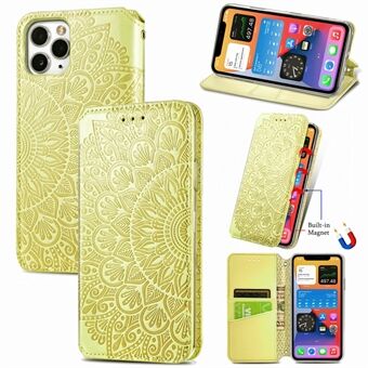 Gedrukte Mandala Stand PU-lederen Case Stand Pouch voor iPhone 12 Pro Max