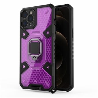 Kickstand Design PC + TPU Hybrid Phone Case Cover Shell Ingebouwde magnetische houder voor iPhone 12 Pro Max