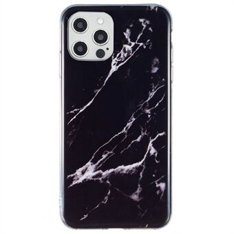 Voor iPhone 12 Pro Max 6.7 inch Soft TPU Case Stijlvol marmerpatroon IMD beschermende telefoon achterkant: