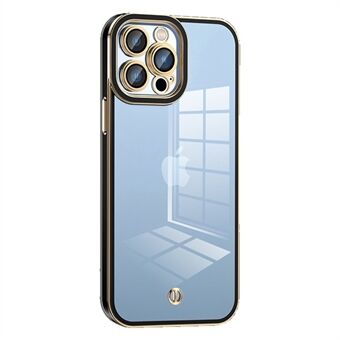 Voor iPhone 12 Pro Max 6,7 inch transparante telefoonhoes gegalvaniseerde anti-drop beschermende TPU-hoes
