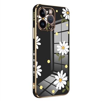 RZANTS Voor iPhone 12 Pro Max Anti-drop telefoonhoes Bloemenpatroon Galvaniseren TPU Cover