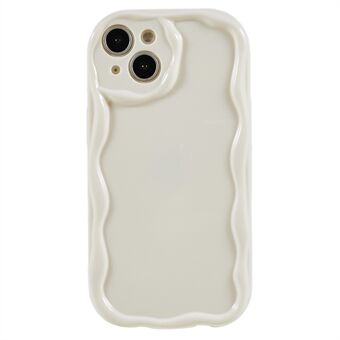 Voor iPhone 12 Pro Max 6,7 inch Wave Design beschermhoes Soft TPU anti-drop telefoonhoesje - wit