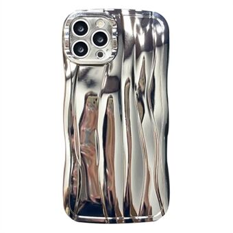 Mobiele telefoonhoes voor iPhone 12 Pro Max 6,7 inch Galvaniseren Wave Texture Flexibele TPU Cover