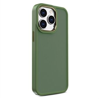 Voor iPhone 12 Pro Max 6,7 inch metalen cameraframe telefoonhoes pc + TPU Skin-touch anti-drop case